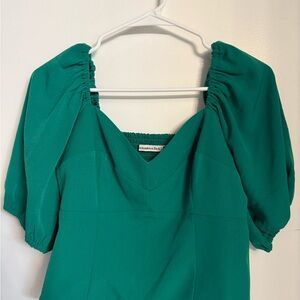 Abercrombie & Fitch Green Cropped Blouse